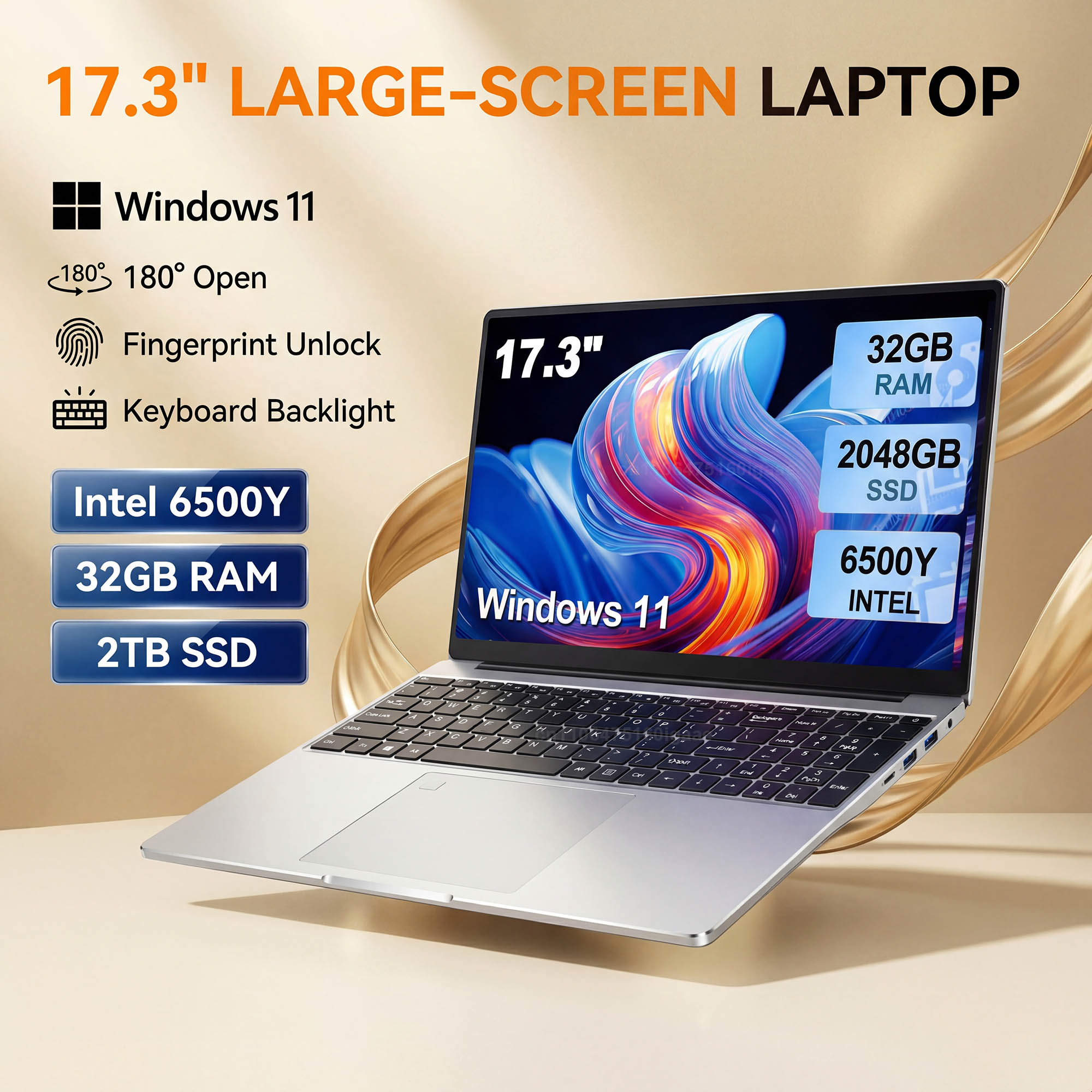 Laptops - HOT 17.3インチ大画面ノートパソコン Intel 6500Y 32GB 1TB/2TB