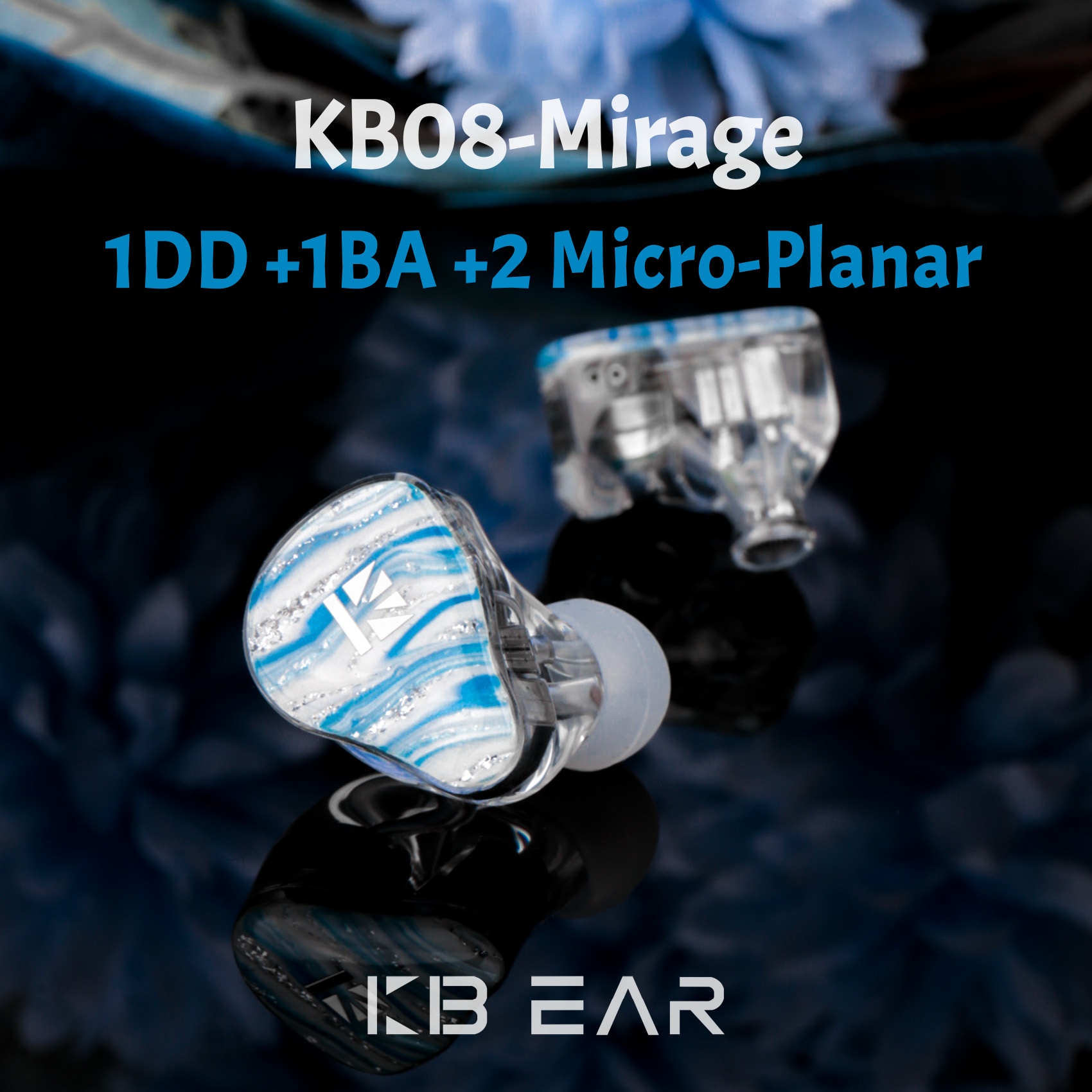 Planar Magnetic Iem Earphones - KBEAR KB08 ミラージュ IEMS インイヤーイヤホン 1