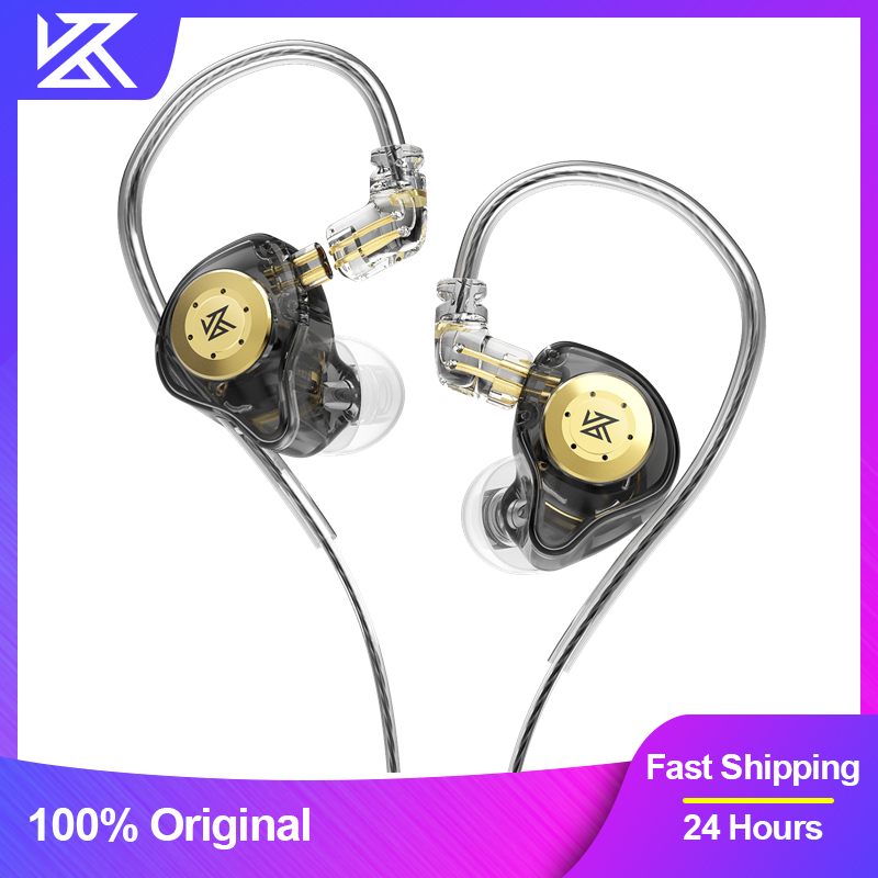 Type C Wired Earphones With Mic - KZ EDX プロイヤホンダイナミックインイヤーモニター HiFi 有線ヘッドフォン低音ステレオゲーム音楽耳栓ノイズキャンセリングヘッドセット