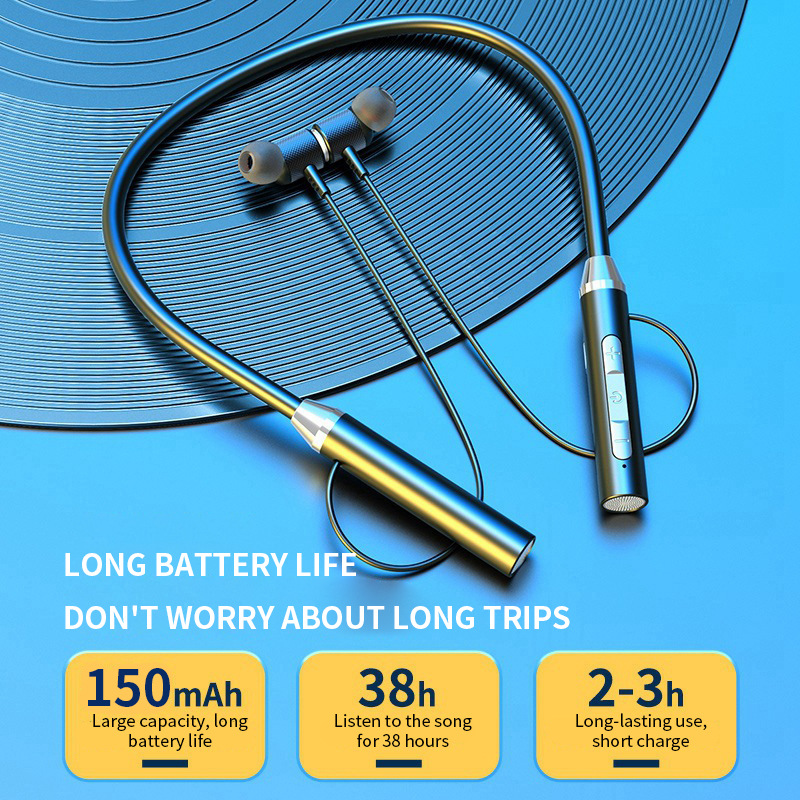 ワイヤレスヘッドホン Bluetooth 5.0 ネックバン - Magnetic Neckband Sports Earphones のレビューと価格