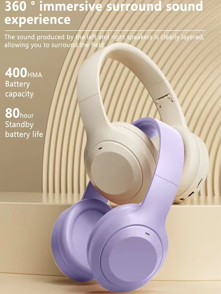 Bluetooth 5.3ワイヤレスヘッドセット,HDマイク - Anc Wireless Over Ear Headphones のレビューと価格